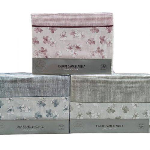 Jogo Cama Ajustável Flanela – Flores