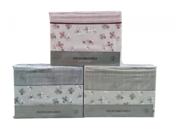 Jogo Cama Ajustável Flanela – Flores