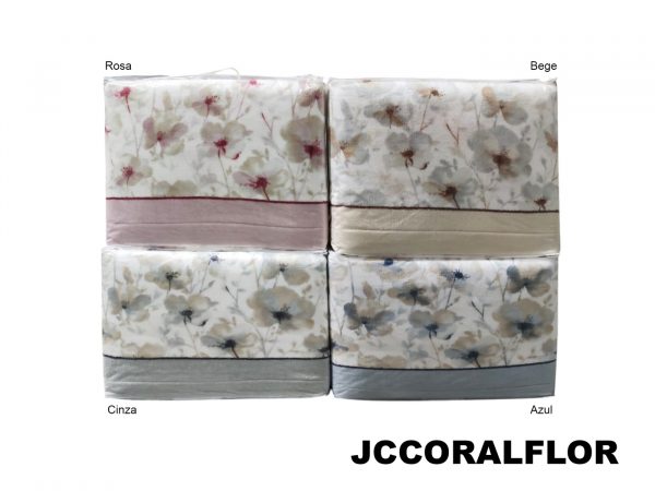 Jogo de Cama Coral – Flor